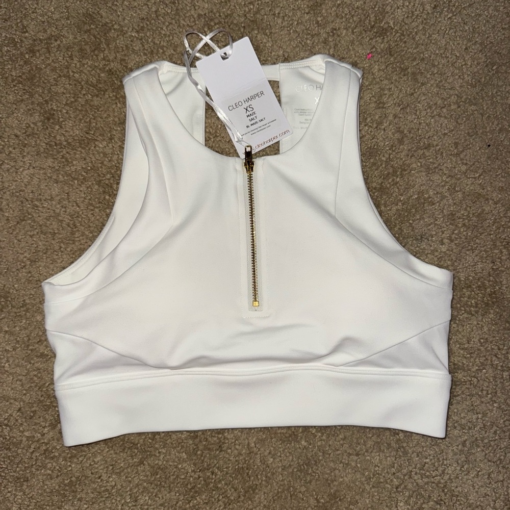 Cleo Harper XS Maze Bralet in Salt